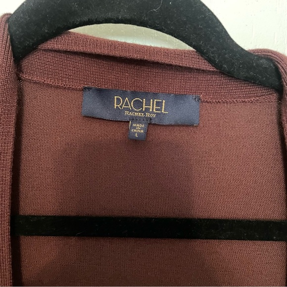 RACHEL Rachel Roy Burgundy Cardigan - Picture 2 of 4